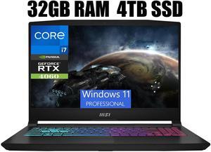 MSI Katana 15 Laptop, 15.6" FHD 144Hz Display, Intel Core i7-13620H 10 Cores Processor, NVIDIA GeForce RTX 4060 8 GB GDDR6, Cooler Boost 5, 32GB DDR5  4TB  PCIe SSD, Windows 11 Pro
