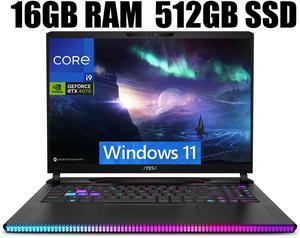 MSI Raider GE68HX 16 Gaming Laptop, 16" 4K UHD Display, Intel Core i9-14900HX 24 Core Processor, NVIDIA GeForce RTX 4070 8GB GDDR6, Thunderbolt 4, 16GB DDR5  512GB PCIe SSD, Windows 11
