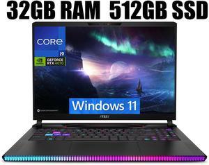 MSI Raider GE68HX 16 Gaming Laptop, 16" 4K UHD Display, Intel Core i9-14900HX 24 Core Processor, NVIDIA GeForce RTX 4070 8GB GDDR6, Thunderbolt 4, 32GB DDR5 512GB PCIe SSD, Windows 11 MSI Raider GE68HX 16 Gaming Laptop, 16" 4K UHD Display, Intel Core i9-14900HX 24 Core Processor, NVIDIA GeForce RTX 4070 8GB GDDR6, Thunderbolt 4, 32GB DDR5 512GB PCIe SSD, Windows 11