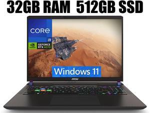 MSI Vector 16 Gaming Laptop, 16" QHD+ 240Hz, Intel Core i9-14900HX 24 Cores Processor, NVIDIA GeForce RTX 4070 8GB GDDR6, Thunderbolt 4, Cooler Boost 5, 32GB DDR5  512GB PCIe SSD, Windows 11