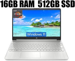 HP 15 Laptop, 15.6" HD Display, AMD Ryzen 3 5300U 4 Cores Processor, AMD Radeon Graphics, Webcam, HDMI, Wi-Fi, 16GB DDR4  512GB PCIe SSD, Windows 11