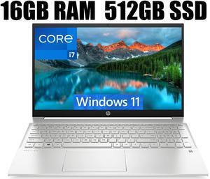 HP Pavilion 15 Laptop, 15.6" FHD (1920 x 1080) Display, Intel Core i7-1165G7 4 cores Processor, Iris Xe Graphics, Audio by B&O, WFi 6, HDMI, 16GB DDR4  512GB PCIe SSD, Windows 11