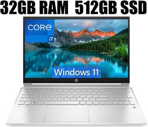 HP Pavilion 15 Laptop, 15.6" FHD (1920 x 1080) Display, Intel Core i7-1165G7 4 cores Processor, Iris Xe Graphics, Audio by B&O, WFi 6, HDMI, 32GB DDR4  512GB PCIe SSD, Windows 11