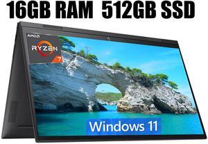 HP ENVY x360 15 Laptop, 15.6" FHD Touchscreen, AMD Ryzen 7 5825U Octa-Core Processor, AMD Radeon Graphics, USB-C HDMI Fingerprint, 16GB DDR4  512GB PCIe SSD, Windows 11
