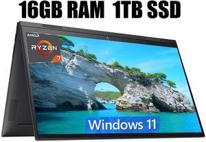 HP ENVY x360 15 Laptop, 15.6" FHD Touchscreen, AMD Ryzen 7 5825U Octa-Core Processor, AMD Radeon Graphics, USB-C HDMI Fingerprint, 16GB DDR4  1TB PCIe SSD, Windows 11