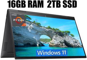 HP ENVY x360 15 Laptop, 15.6" FHD Touchscreen, AMD Ryzen 7 5825U Octa-Core Processor, AMD Radeon Graphics, USB-C HDMI Fingerprint, 16GB DDR4  2TB PCIe SSD, Windows 11