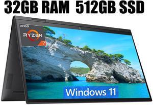 HP ENVY x360 15 Laptop, 15.6" FHD Touchscreen, AMD Ryzen 7 5825U Octa-Core Processor, AMD Radeon Graphics, USB-C HDMI Fingerprint, 32GB DDR4  512GB PCIe SSD, Windows 11