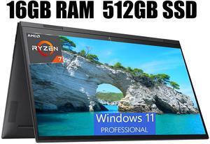 HP ENVY x360 15 Laptop, 15.6" FHD Touchscreen, AMD Ryzen 7 5825U Octa-Core Processor, AMD Radeon Graphics, USB-C HDMI Fingerprint, 16GB DDR4  512GB PCIe SSD, Windows 11 Pro