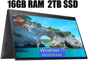 HP ENVY x360 15 Laptop, 15.6" FHD Touchscreen, AMD Ryzen 7 5825U Octa-Core Processor, AMD Radeon Graphics, USB-C HDMI Fingerprint, 16GB DDR4  2TB PCIe SSD, Windows 11 Pro