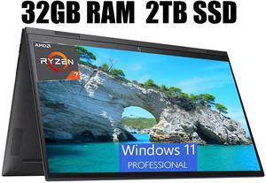 HP ENVY x360 15 Laptop, 15.6" FHD Touchscreen, AMD Ryzen 7 5825U Octa-Core Processor, AMD Radeon Graphics, USB-C HDMI Fingerprint, 32GB DDR4  2TB PCIe SSD, Windows 11 Pro