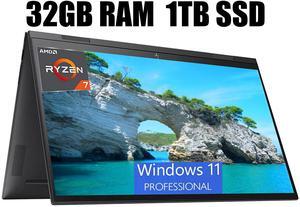 HP ENVY x360 15 Laptop, 15.6" FHD Touchscreen, AMD Ryzen 7 5825U Octa-Core Processor, AMD Radeon Graphics, USB-C HDMI Fingerprint, 32GB DDR4  1TB PCIe SSD, Windows 11 Pro