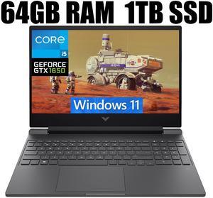 HP Victus 15 Gaming Laptop, 15.6" FHD 144Hz Display, Intel Core i5-12450H 8 Cores Processor, NVIDIA GeForce GTX 1650 4 GB GDDR5, WiFi 6, Backlit KB, 64GB DDR4  1TB PCIe SSD, Windows 11