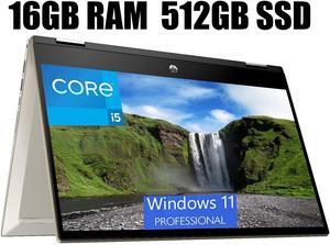 HP Pavilion x360 2-in-1 14 Laptop, 14" FHD Touchscreen, Intel Core i5-1135G7 4 Cores Processor, Intel Iris Xe graphics, Fingerprint Reader, Webcam, 16GB DDR4 512GB PCIe SSD, Windows 11 Pro HP Pavilion x360 2-in-1 14 Laptop, 14" FHD Touchscreen, Intel Core i5-1135G7 4 Cores Processor, Intel Iris Xe graphics, Fingerprint Reader, Webcam, 16GB DDR4 512GB PCIe SSD, Windows 11 Pro