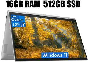 HP Envy x360 Convertible 15 Laptop, 15.6" Full HD (1920 x 1080) Touchscreen, Intel Core i7-1260P 12 cores Processor, Intel Iris Xe Graphics, Fingerprint Reader, 16GB DDR4  512GB PCIe SSD, Windows 11