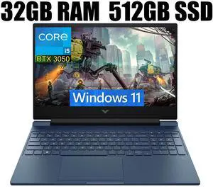 HP Victus 15 Gaming Laptop, 15.6" Full HD 144Hz, Intel Core i5-13420H 8-Cores, GeForce RTX 3050 6GB GDDR6 Graphics, WIFI 6, Bluetooth 5.2, 32GB DDR4  512GB PCIe SSD, Windows 11