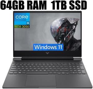 HP Victus 15 Gaming Laptop, 15.6" FHD IPS Display, Intel Core i5-12500H 12 Cores Processor, NVIDIA GeForce RTX 3050 4GB Graphic, Backlit Keyboard, 64GB DDR4  1TB PCIe SSD, Windows 11