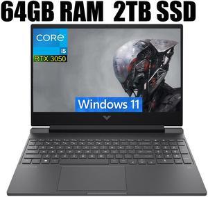 HP Victus 15 Gaming Laptop, 15.6" FHD IPS Display, Intel Core i5-12500H 12 Cores Processor, NVIDIA GeForce RTX 3050 4GB Graphic, Backlit Keyboard, 64GB DDR4  2TB PCIe SSD, Windows 11