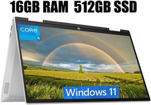 HP Pavilion x360 15 Laptop, 15.6" FHD Touchscreen, Intel Core i5-1235U 10 Cores Processor, Intel Iris Xe Graphics, Backlit Keyboard, HD Webcam, 16GB DDR4  512GB PCIe SSD, Windows 11