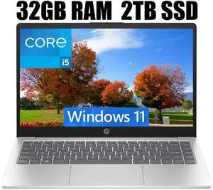 HP 17 Laptop, 17.3" FHD (1920 x 1080) Display, Intel Core i5-1335U 10-Cores Processor, Intel Iris Xe Graphics, Wi-Fi 6, Backlit Keyboard, 32GB DDR4  2TB PCIe SSD, Windows 11