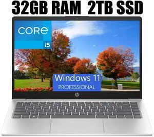 HP 17 Laptop, 17.3" FHD (1920 x 1080) Display, Intel Core i5-1335U 10-Cores Processor, Intel Iris Xe Graphics, Wi-Fi 6, Backlit Keyboard, 32GB DDR4  2TB PCIe SSD, Windows 11 Pro