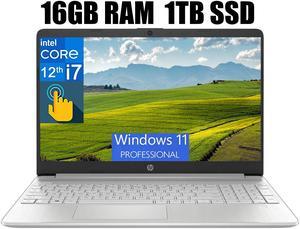 HP 15 Laptop, 15.6" FHD (1920 x 1080) Touchscreen, Intel Core i7-1255U 10-Core Processor, Intel Iris Xe Graphics, Wi-Fi 5 and Bluetooth 4.2, 16GB DDR4  1TB PCIe SSD, Windows 11 Pro