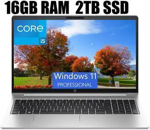 HP ProBook 450 G10 15 Laptop, 15.6" Full HD Display, Intel Core i5-1335U 10 cores Processor, Intel UHD Graphics, Wi-Fi 6E, Bluetooth 5.3, Backlit Keyboard, 16GB DDR4  2TB PCIe SSD, Windows 11 Pro