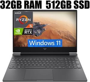 HP Victus 15 Gaming Laptop, 15.6" FHD 144Hz Display, AMD Ryzen 5 7535HS 6 cores Processor, NVIDIA GeForce RTX 2050 4GB GDDR6, Backlit Keyboard, 32GB DDR5  512GB PCIe SSD, Windows 11