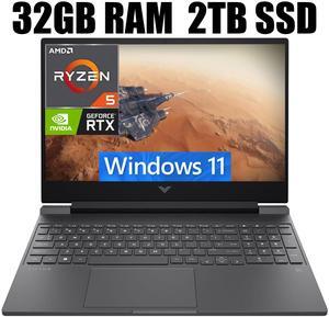HP Victus 15 Gaming Laptop, 15.6" FHD 144Hz Display, AMD Ryzen 5 7535HS 6 cores Processor, NVIDIA GeForce RTX 2050 4GB GDDR6, Backlit Keyboard, 32GB DDR5  2TB PCIe SSD, Windows 11