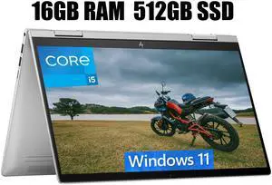 HP Envy x360 2-in-1 14 Laptop, 14" FHD Touchscreen, Intel Core i5-1335U 10-Core Processor, Intel Iris Xe Graphics, Backlit Keyboard, Fingerprint Reader, 16GB DDR4  512GB PCIe SSD, Windows 11