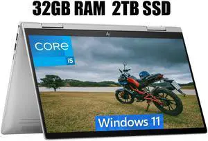 HP Envy x360 2-in-1 14 Laptop, 14" FHD Touchscreen, Intel Core i5-1335U 10-Core Processor, Intel Iris Xe Graphics, Backlit Keyboard, Fingerprint Reader, 32GB DDR4  2TB PCIe SSD, Windows 11