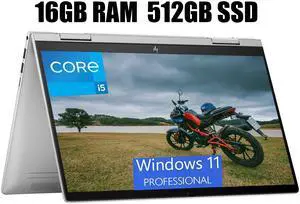 HP Envy x360 2-in-1 14 Laptop, 14" FHD Touchscreen, Intel Core i5-1335U 10-Core Processor, Intel Iris Xe Graphics, Backlit Keyboard, Fingerprint Reader, 16GB DDR4  512GB PCIe SSD, Windows 11 Pro