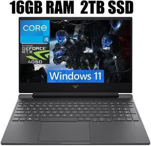 HP Victus 15 Gaming Laptop, 15.6" FHD 144Hz Display, Intel Core i5-13420H 8-core Processor, NVIDIA GeForce RTX 4050 6GB Graphic, Wi-Fi 6 Backlit Keyboard, 16GB DDR4  2TB PCIe SSD, Windows 11