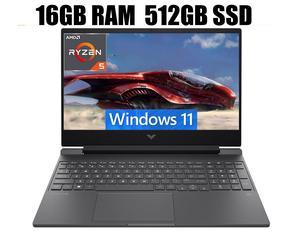 HP Victus 15 Gaming Laptop, 15.6" FHD 144Hz Display, AMD Ryzen 5 7535HS 6 Cores Processor, AMD Radeon RX 6550M Graphics, Wi-Fi 6 Backlit Keyboard, 16GB DDR5  512GB PCIe SSD, Windows 11