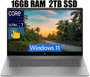 HP Envy 17 Laptop, 17.3" FHD (1920 x 1080) Touchscreeen, Intel Core Ultra 7 155H 16 Cores Processor, Intel Arc Graphics, Backlit Keyboard, Wi-Fi 7, 16GB DDR4  2TB PCIe SSD, Windows 11