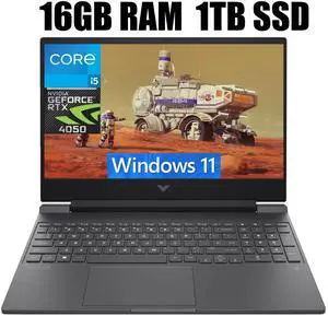 HP Victus 15 Gaming Laptop, 15.6" FHD 144Hz Display, Intel Core i5-13500H 12-Cores Processor, NVIDIA GeForce RTX 4050 6GB GDDR6, Backlit KYB, WiFi 6, 16GB DDR4  1TB PCIe SSD, Windows 11