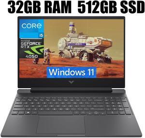 HP Victus 15 Gaming Laptop, 15.6" FHD 144Hz Display, Intel Core i5-13500H 12-Cores Processor, NVIDIA GeForce RTX 4050 6GB GDDR6, Backlit KYB, WiFi 6, 32GB DDR4  512GB PCIe SSD, Windows 11