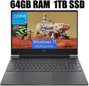 HP Victus 15 Gaming Laptop, 15.6" FHD 144Hz Display, Intel Core i5-13500H 12-Cores Processor, NVIDIA GeForce RTX 4050 6GB GDDR6, Backlit KYB, WiFi 6, 64GB DDR4  1TB PCIe SSD, Windows 11 Pro