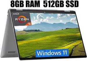 HP Envy x360 2-in-1 16 Laptop, 16" WUXGA 1920 x 1200 Touchscreen, AMD Ryzen 5 8640HS 6-Core Processor, AMD Radeon Graphics, Backlit KB, Wi-Fi 6E, 8GB  DDR4  512GB  PCIe SSD, Windows 11 Home