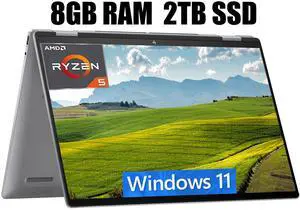 HP Envy x360 2-in-1 16 Laptop, 16" WUXGA 1920 x 1200 Touchscreen, AMD Ryzen 5 8640HS 6-Core Processor, AMD Radeon Graphics, Backlit KB, Wi-Fi 6E, 8GB  DDR4  2TB PCIe SSD, Windows 11 Home