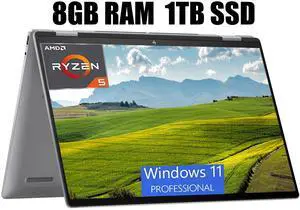 HP Envy x360 2-in-1 16 Laptop, 16" WUXGA 1920 x 1200 Touchscreen, AMD Ryzen 5 8640HS 6-Core Processor, AMD Radeon Graphics, Backlit KB, Wi-Fi 6E, 8GB DDR4  1TB PCIe SSD, Windows 11 Pro