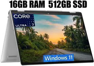 HP Envy X360 16 Laptop, 16" FHD+ (1920x1200) Touchscreen, Intel Core Ultra 7 155U 12 cores Processor, Intel UHD Graphics, Wi-Fi 6 + Bluetooth, 16GB  DDR4  512GB   PCIe SSD, Windows 11 Home