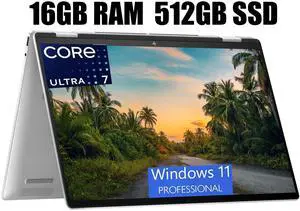 HP Envy X360 16 Laptop, 16" FHD+ (1920x1200) Touchscreen, Intel Core Ultra 7 155U 12 cores Processor, Intel UHD Graphics, Wi-Fi 6 + Bluetooth, 16GB  DDR4  512GB   PCIe SSD, Windows 11 Pro