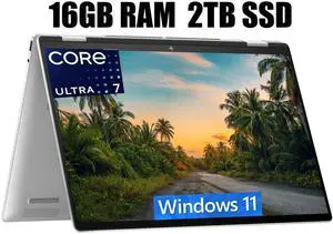 HP Envy X360 16 Laptop, 16" FHD+ (1920x1200) Touchscreen, Intel Core Ultra 7 155U 12 cores Processor, Intel UHD Graphics, Wi-Fi 6 + Bluetooth, 16GB  DDR4  2TB PCIe SSD, Windows 11 Home