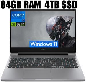 HP OMEN 16 Gaming Laptop, 16.1" FHD 165Hz Display, Intel Core i7-14700HX 20-Core Processor, NVIDIA GeForce RTX 4070 8GB GDDR6, RGB Backlit, WiFi 6E, 64GB DDR5  4TB PCIe SSD, Windows 11