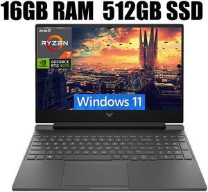 HP Victus 16 Gaming Laptop, 16.1" FHD 144 Hz Display, AMD Ryzen 7 8845HS 8 Cores Processor, NVIDIA GeForce RTX 4070 8GB GDDR6, HDMI, Wi-Fi 6, 16GB DDR5  512GB PCIe SSD, Windows 11