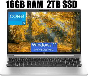 HP ProBook 450 G10 15 Laptop, 15.6" Full HD Display, Intel Core i5-1334U 10-Cores Processor, Intel Iris Xe Graphics, WiFi 6E, Bluetooth 5.3, 16GB DDR4  2TB PCIe SSD, Windows 11 Pro