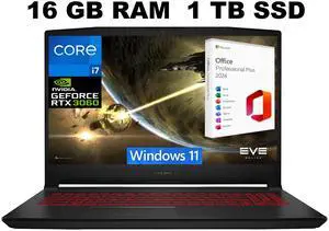 MSI Katana GF66 15 Gaming Laptop, 15.6" FHD 144Hz Display, Intel Core i7-11800H 8 Core Processor, GeForce RTX 3060 6GB GDDR6, 16GB DDR4  1TB PCIe SSD, Backlit KB, Windows 11 ,Office 2024 License