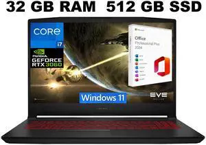 MSI Katana GF66 15 Gaming Laptop, 15.6" FHD 144Hz Display, Intel Core i7-11800H 8 Core Processor, GeForce RTX 3060 6GB GDDR6, 32GB DDR4  512GB PCIe SSD, Backlit KB, Windows 11 ,Office 2024 License