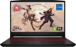 MSI Katana GF66 15 Gaming Laptop, 15.6" FHD 144Hz Display, Intel Core i7-11800H 8 Core Processor, GeForce RTX 3060 6GB GDDR6, 32GB DDR4  1TB PCIe SSD, Backlit KB, Windows 11 ,Office 2024 License