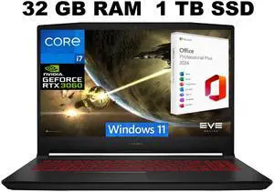 MSI Katana GF66 15 Gaming Laptop, 15.6" FHD 144Hz Display, Intel Core i7-11800H 8 Core Processor, GeForce RTX 3060 6GB GDDR6, 32GB DDR4  1TB PCIe SSD, Backlit KB, Windows 11 ,Office 2024 License